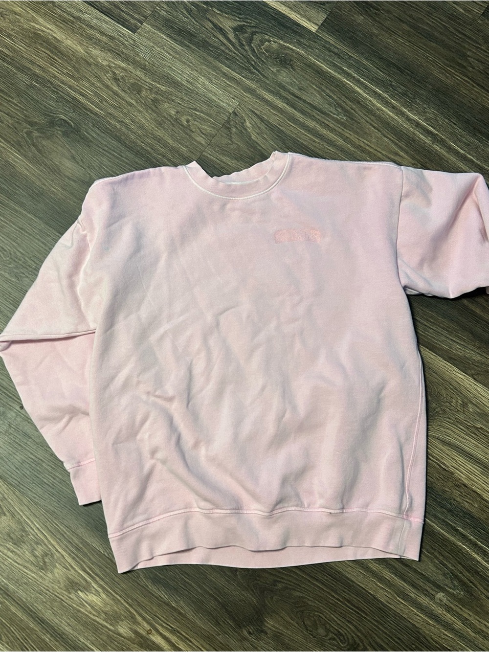 PINK Victoria's Secret Men’s Pastel Pink Crewneck Sweatshirt